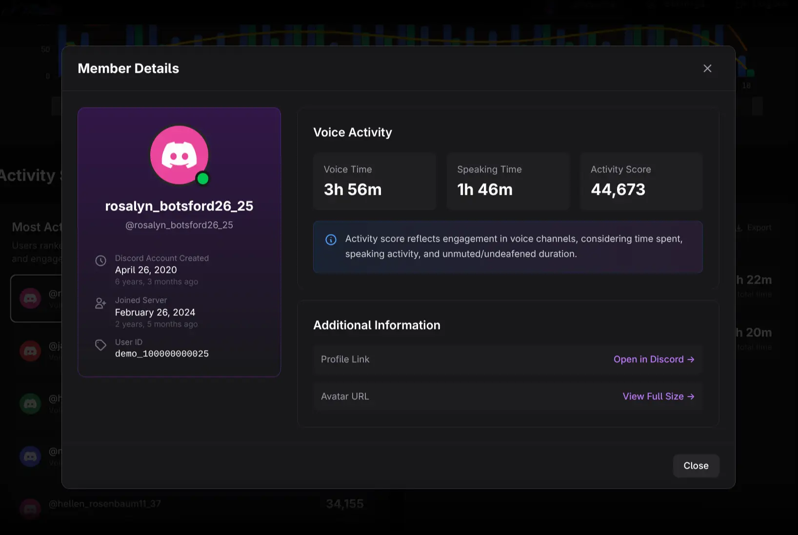 Member Details in voice context